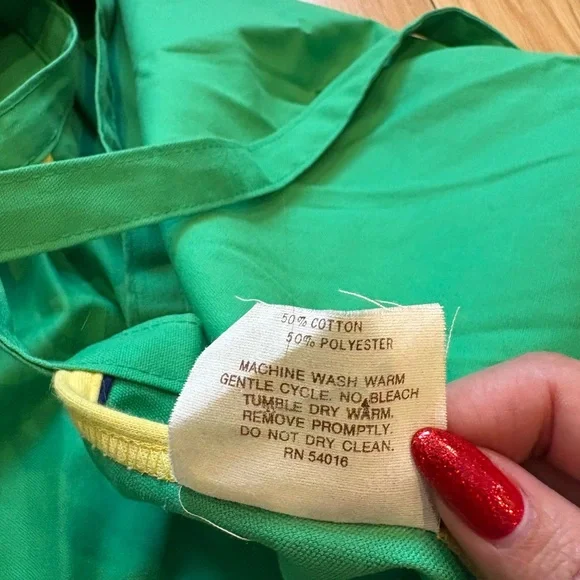 Vintage 70s wrap skirt hot air balloon patchwork green circle skirt - Picture 5 of 9